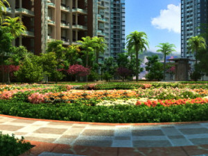 residential community landscape 13 Modello 3D