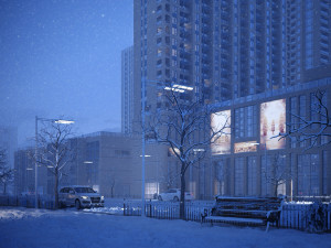 residential community landscape 15 3D Model