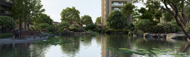 residential community landscape 16 3D Model .c4d .max .obj .3ds .fbx .stl .blend 