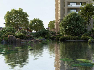 residential community landscape 16 Model 3D
