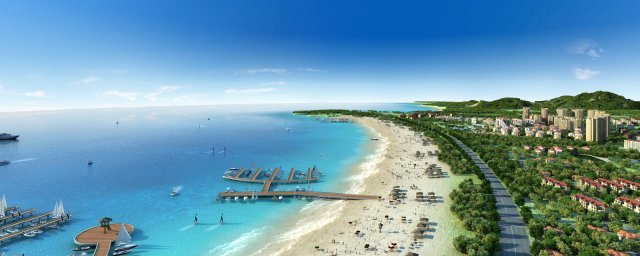 beach scenery and residential buildings 01 Modelo 3D .c4d .max .obj .3ds .fbx .stl .blend 