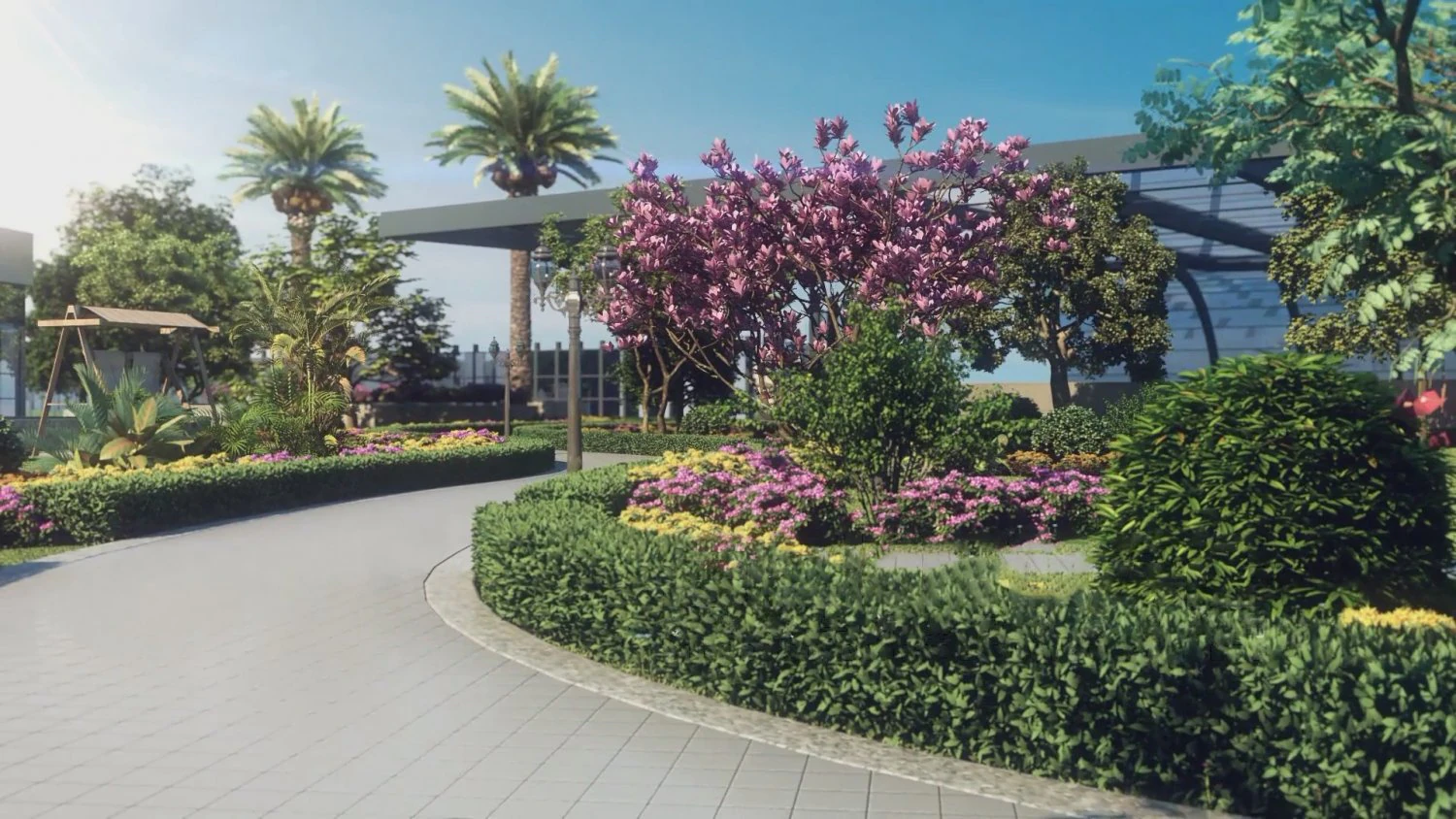 residential community landscape 20 3D Model .c4d .max .obj .3ds .fbx .stl .blend 