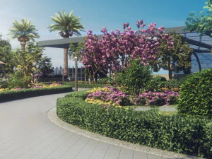 ландшафт жилого сообщества 20 3D Модель