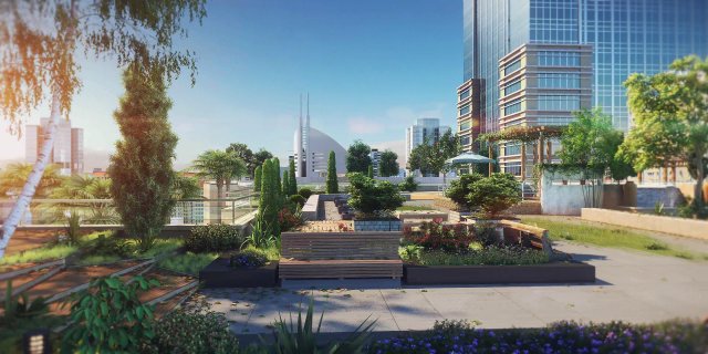 residential community landscape 22 Model 3D .c4d .max .obj .3ds .fbx .stl .blend