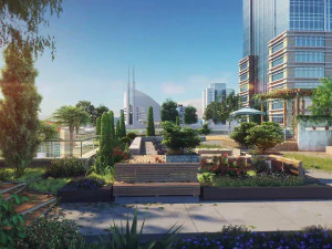 residential community landscape 22 3D Model