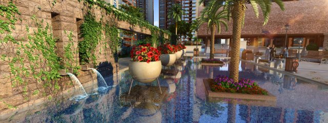 residential community landscape 23 3D Модель .c4d .max .obj .3ds .fbx .stl .blend 