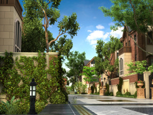 residential community landscape 26 Model 3D
