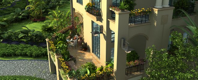 residential community landscape 28 3Dモデル .c4d .max .obj .3ds .fbx .stl .blend