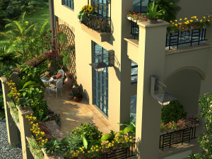 residential community landscape 28 Model 3D
