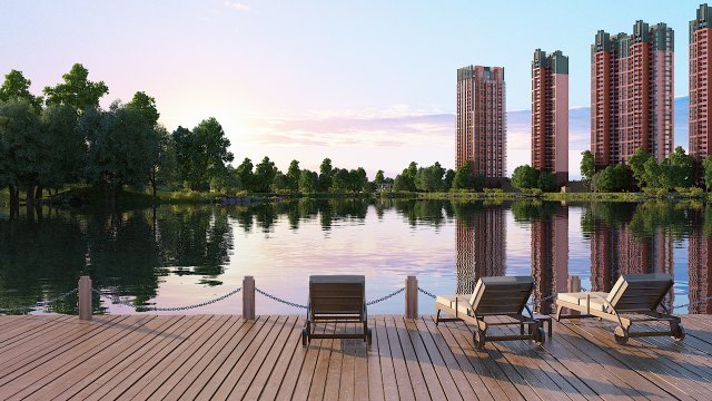residential community landscape 31 Modèle 3D .c4d .max .obj .3ds .fbx .stl .blend 
