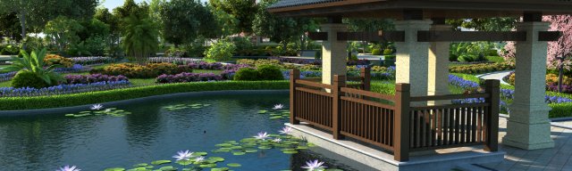 residential community landscape 32 3D Model .c4d .max .obj .3ds .fbx .stl .blend 