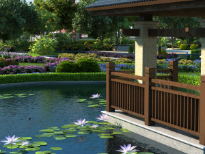 residential community landscape 32 Model 3D