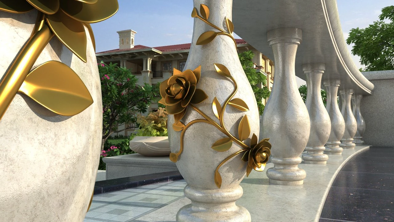 residential community landscape 33 3D Model .c4d .max .obj .3ds .fbx .stl .blend