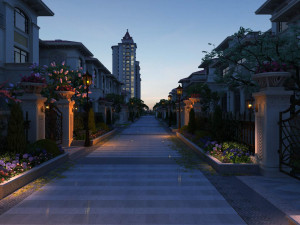 residential community landscape 38 Model 3D