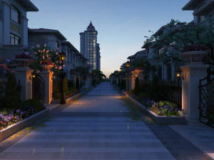 residential community landscape 38 3D Model