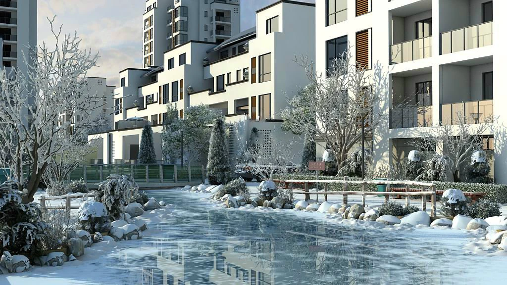 residential community landscape 48 3D Model .c4d .max .obj .3ds .fbx .stl .blend 