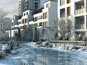 residential community landscape 48 Model 3D