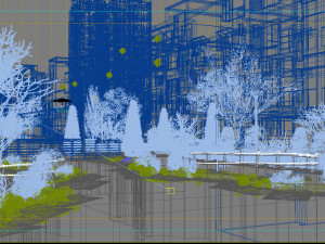 residential community landscape 48 Modelo 3D