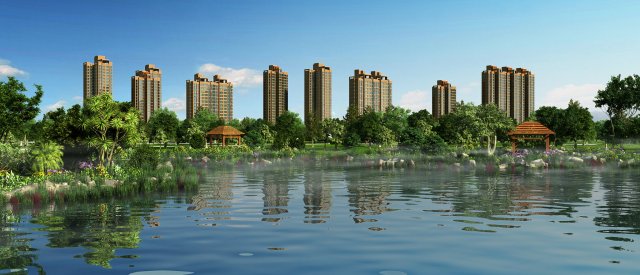 residential community landscape 49 Modelo 3D .c4d .max .obj .3ds .fbx .stl .blend 