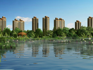 residential community landscape 49 Model 3D