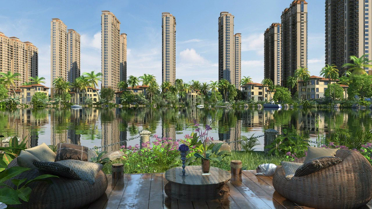 residential community landscape 50 3D Model .c4d .max .obj .3ds .fbx .stl .blend 