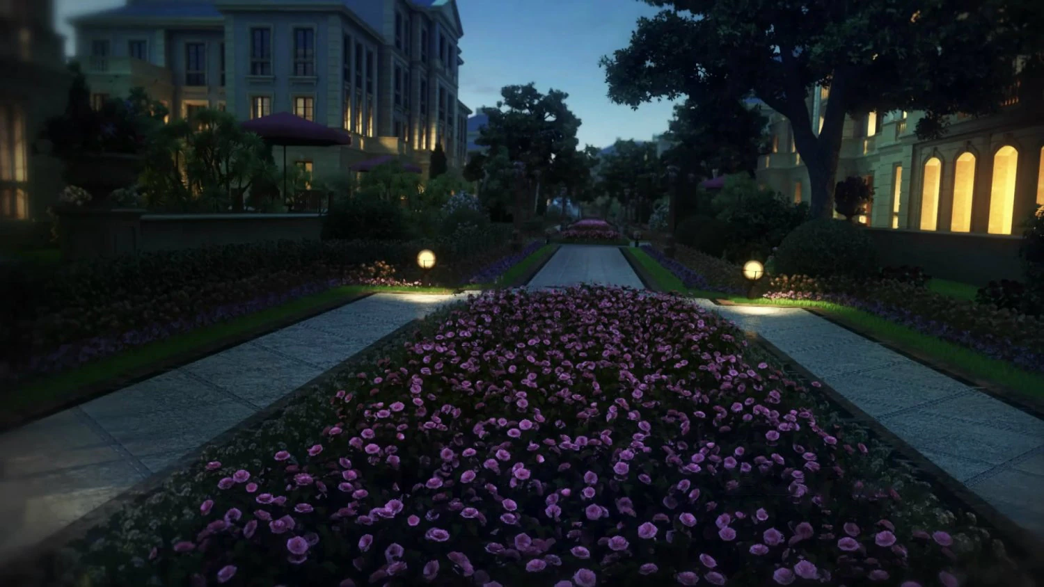 residential community landscape 53 3D Model .c4d .max .obj .3ds .fbx .stl .blend 