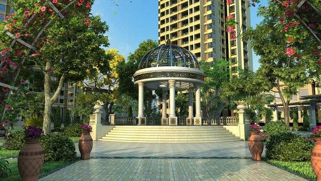 residential community landscape 54 3Dモデル .c4d .max .obj .3ds .fbx .stl .blend 