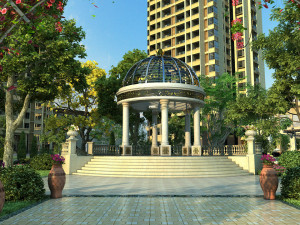 residential community landscape 54 Model 3D