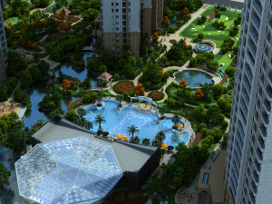residential community landscape 56 Model 3D