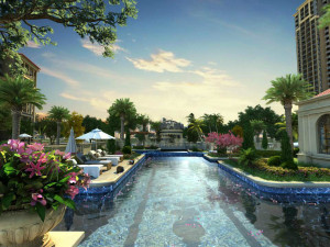 residential community landscape 57 Model 3D