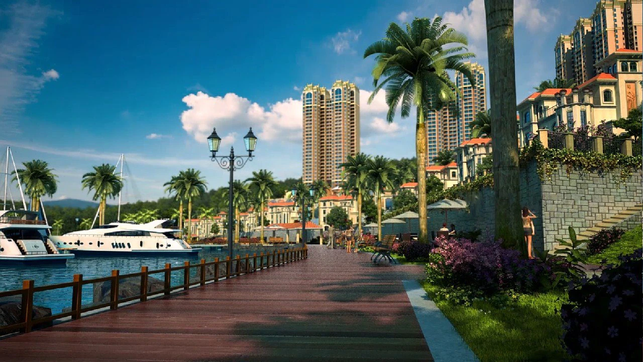 residential community landscape 62 3D Model .c4d .max .obj .3ds .fbx .stl .blend 