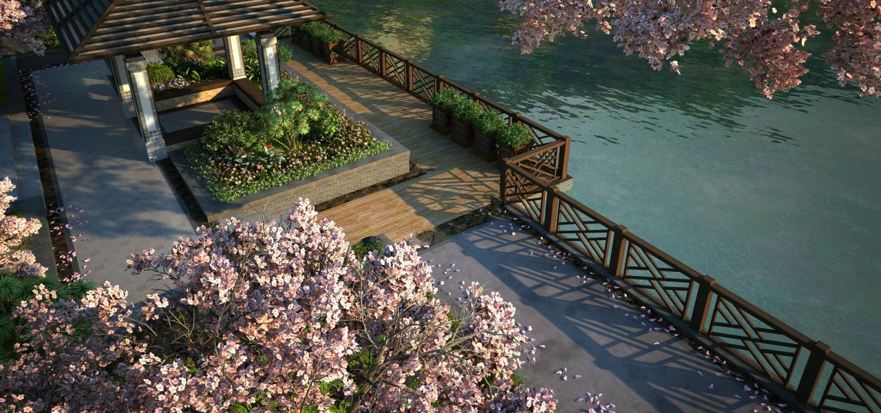 residential community landscape 65 3D Model .c4d .max .obj .3ds .fbx .stl .blend 
