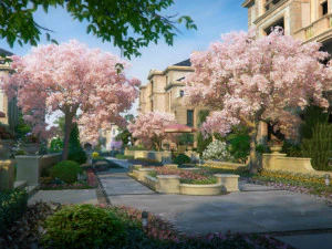 residential community landscape 68 3D Model