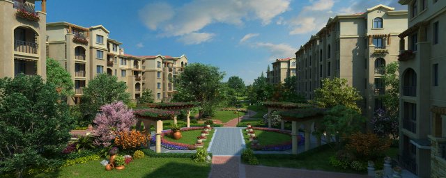residential community landscape 71 Modelo 3D .c4d .max .obj .3ds .fbx .stl .blend 