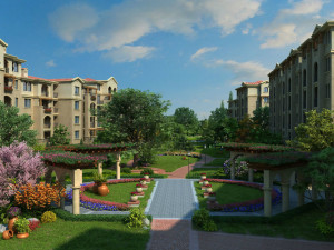 residential community landscape 71 Model 3D