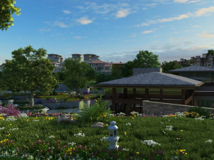 residential community landscape 72 Model 3D