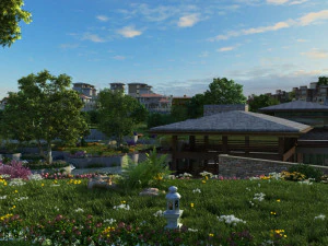 residential community landscape 72 3D Model