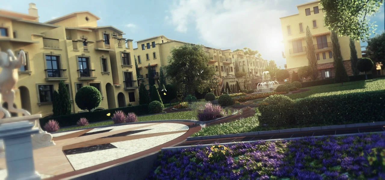 residential community landscape 74 3D Model .c4d .max .obj .3ds .fbx .stl .blend 