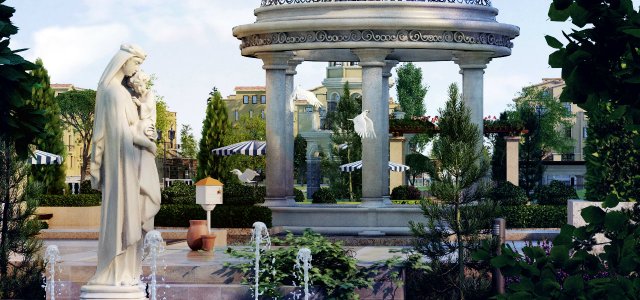 residential community landscape 75 Modelo 3D .c4d .max .obj .3ds .fbx .stl .blend 