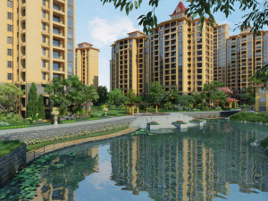residential community landscape 83 Model 3D