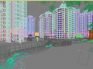 residential community landscape 83 Modelo 3D