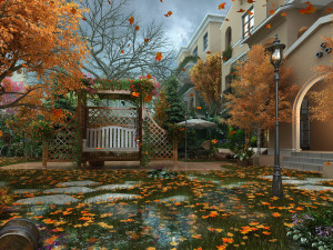 residential community landscape 84 Model 3D