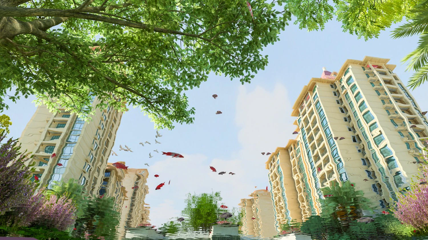 residential community landscape 86 3D Model .c4d .max .obj .3ds .fbx .stl .blend 