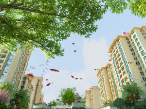 residential community landscape 86 Model 3D