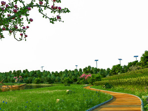 residential community landscape 91 Model 3D
