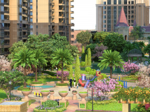 residential community landscape 92 Model 3D