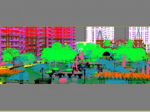 residential community landscape 92 3D Model