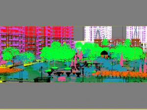 residential community landscape 92 3D Model