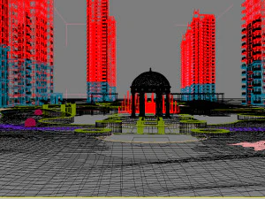 residential community landscape 93 3D Model