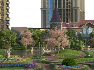 residential community landscape 95 Model 3D